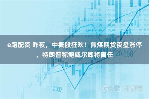 e路配资 昨夜,中概股狂欢!焦煤期货夜盘涨停,特朗普称鲍威尔即将离任